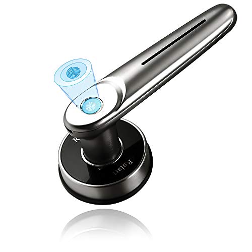 Biometric Fingerprint Door Lock, keyless Entry Electronic Lock, Smart Fingerprint Door Lock, Suitable for Home, Apartment, Hotel, Residence, Front Door (Silver)