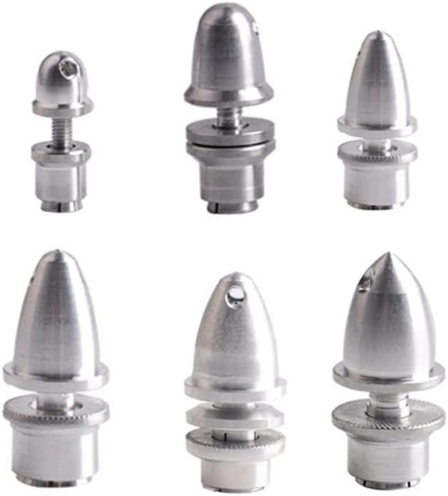 Propeller Adapter, 6pcs 2/2.3/3/3.17/4/5mm Aluminum Brushless Rc Motor Propeller Adapter Holder, Propeller Clips for Brushless Motor Rc Boat Parts, Propeller Clips for Brushless Motor Rc Boat