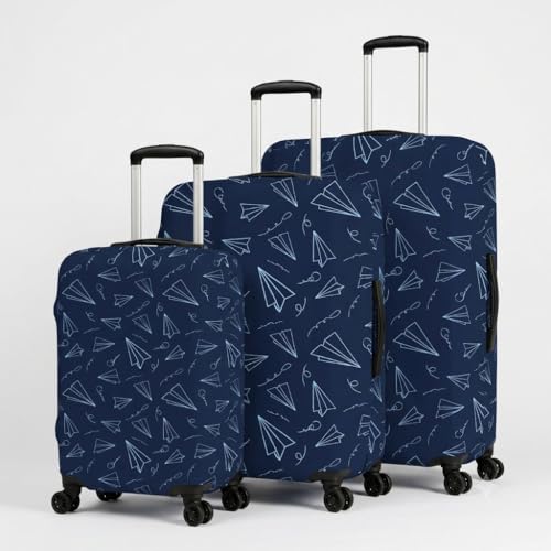 Image of Printed Luggage Cover for Traveling Bag & Suitcase - Stretchable & Scratchproof Trolley Protector with Velcro Lock & Lightweight Washable Material(Suitcase Not Included, Only Cover in Product)