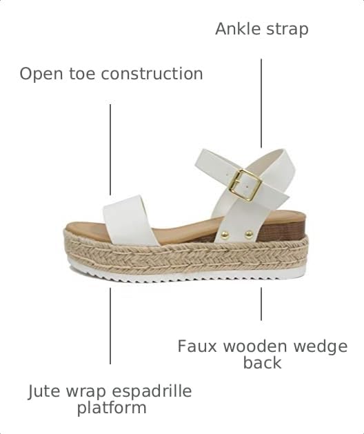 Image of Soda CLIP ~ Women Open Toe Ankle Strap Platform Espadrille Sandal