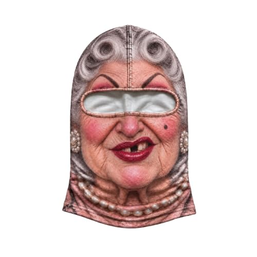 Funny Ski Mask Realistic Full Face Balaclava Old Man Ski Mask - image 1
