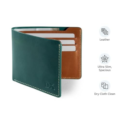 Image of DailyObjects UrbanGentleman Leather Bifold Wallet for Men | Vegan Leather | Holds up to 8 Credit /Debit /ATM Cards | Slim & Easy to Fit | Handcrafted Money Purse