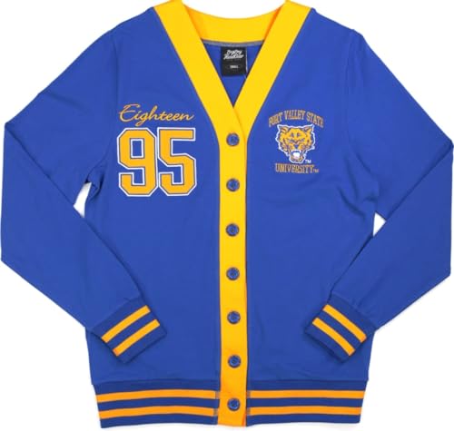 Big Boy Fort Valley State Wildcats S10 Womens Cardigan [Royal Blue] - ID#65684-146-85-0-0