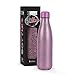 i-Drink Botella 500 ML de Doble Pared Acero, térmica, Purpurina Glitter (Glitter Rosa)