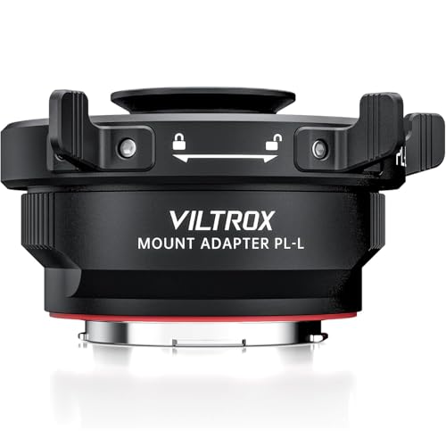 VILTROX PL-L Lens Mount Adapter Ring Compatible with PL Lens to Panasonic L Mount Camera S1 S1R S1H S5/Leica SL SL2 CL TL/Sigma FP DSLR Cameras