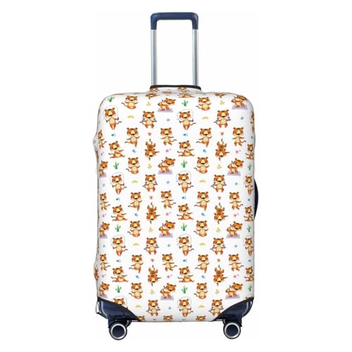 Tigers Go In For Sports For Travel Luggage Cover Suitcase Protector Fits 18-32 Inch Travel Luggage Protector Elastic Luggage Anti-Scratch Suitcase Cover
