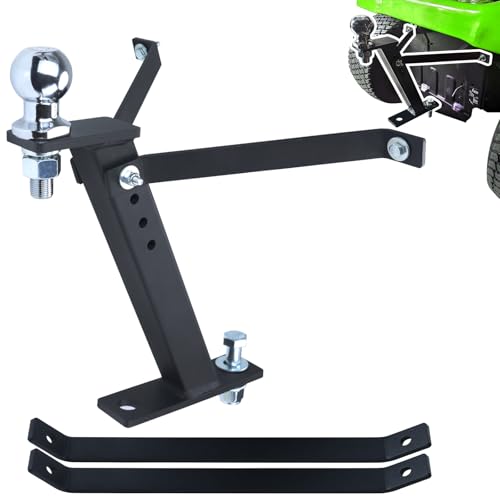 Image of [Upgraded] Lawn Mower Trailer Towing Hitch, 1-7 /8-Inch Diameter | Include Chrome Trailer Hitch Ball, 2,000 lbs, 3 /4 x 2-Inch Shank, for John Deere Cub Cadet Husqvarna Mowers