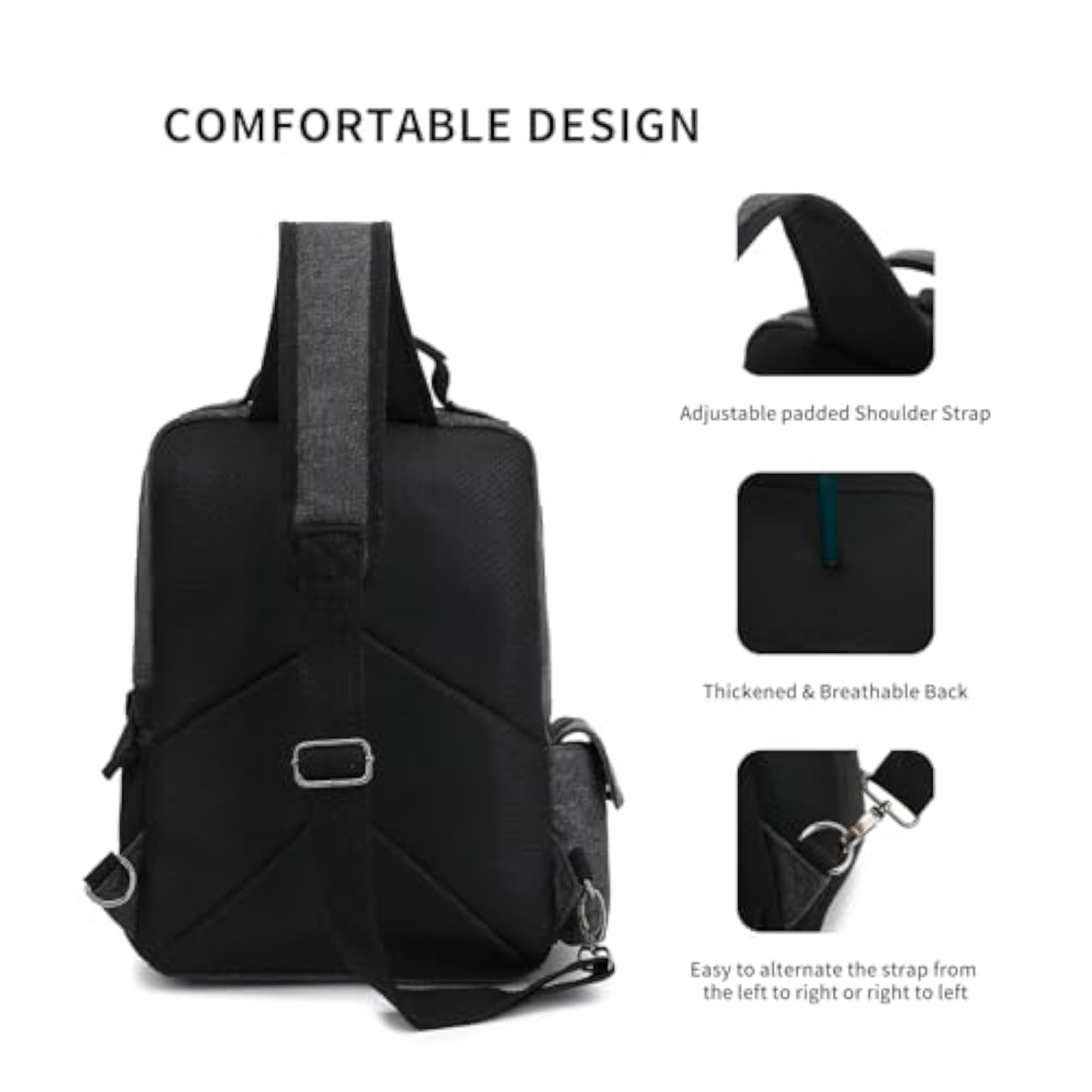 Retro Messenger Bag Men Sling Bag for Outdoor Use