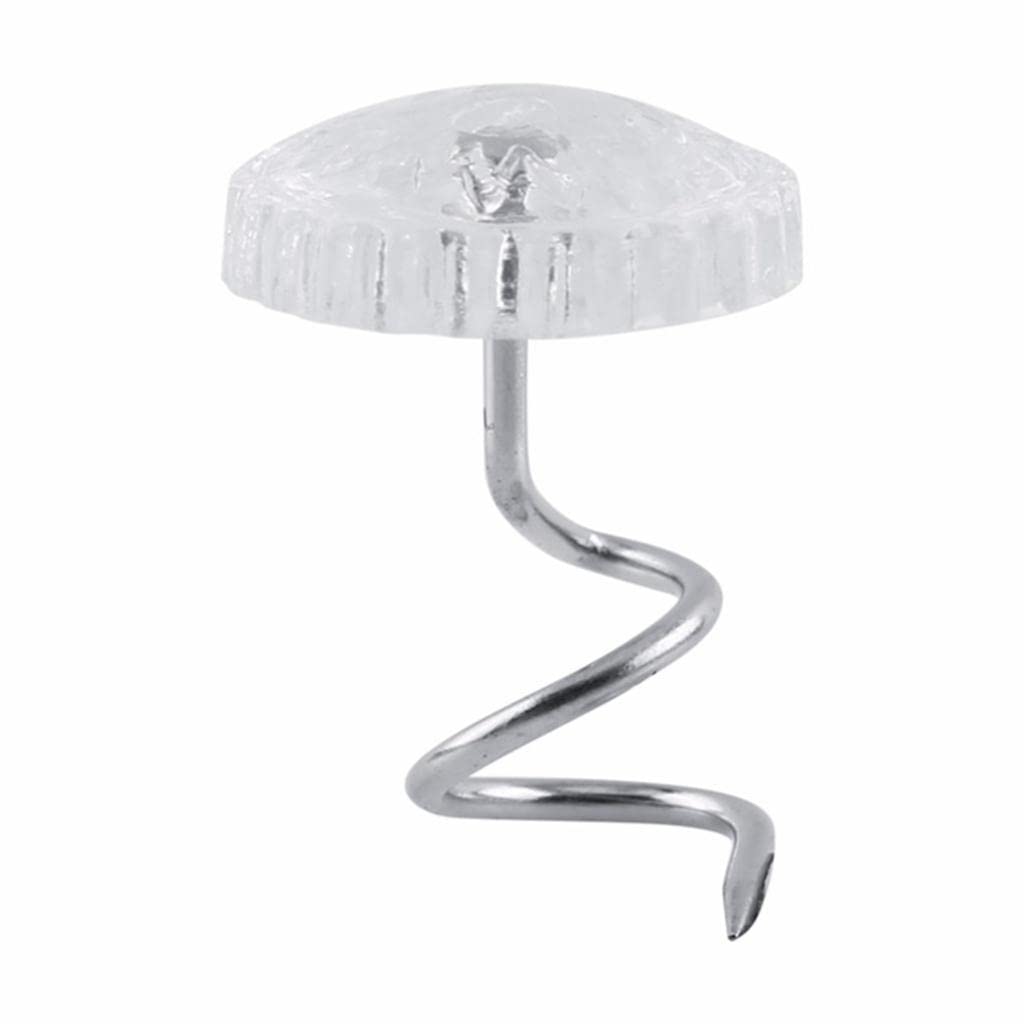 Clear Heads Twist Pins Spiral Screws for Upholstery Round Shape L 50 Pack|Home & Garden|Furniture|Slipcovers-picture-23