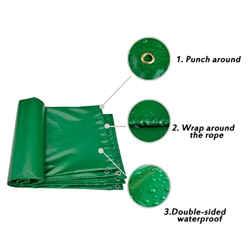 Lona impermeable de PVC 4x5m, tela gruesa multifuncional para exteriores 7