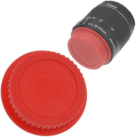 Fotodiox Designer (Red) Lens Rear Cap Compatible with Canon EOS EF and EF-S Lenses image 2