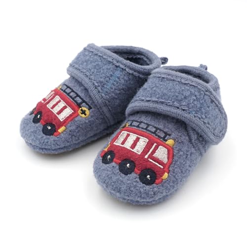 maximo Lauflernschuhe Feuerwehr Anti-Rutsch-Sohle, Klettverschluss Wollfleece