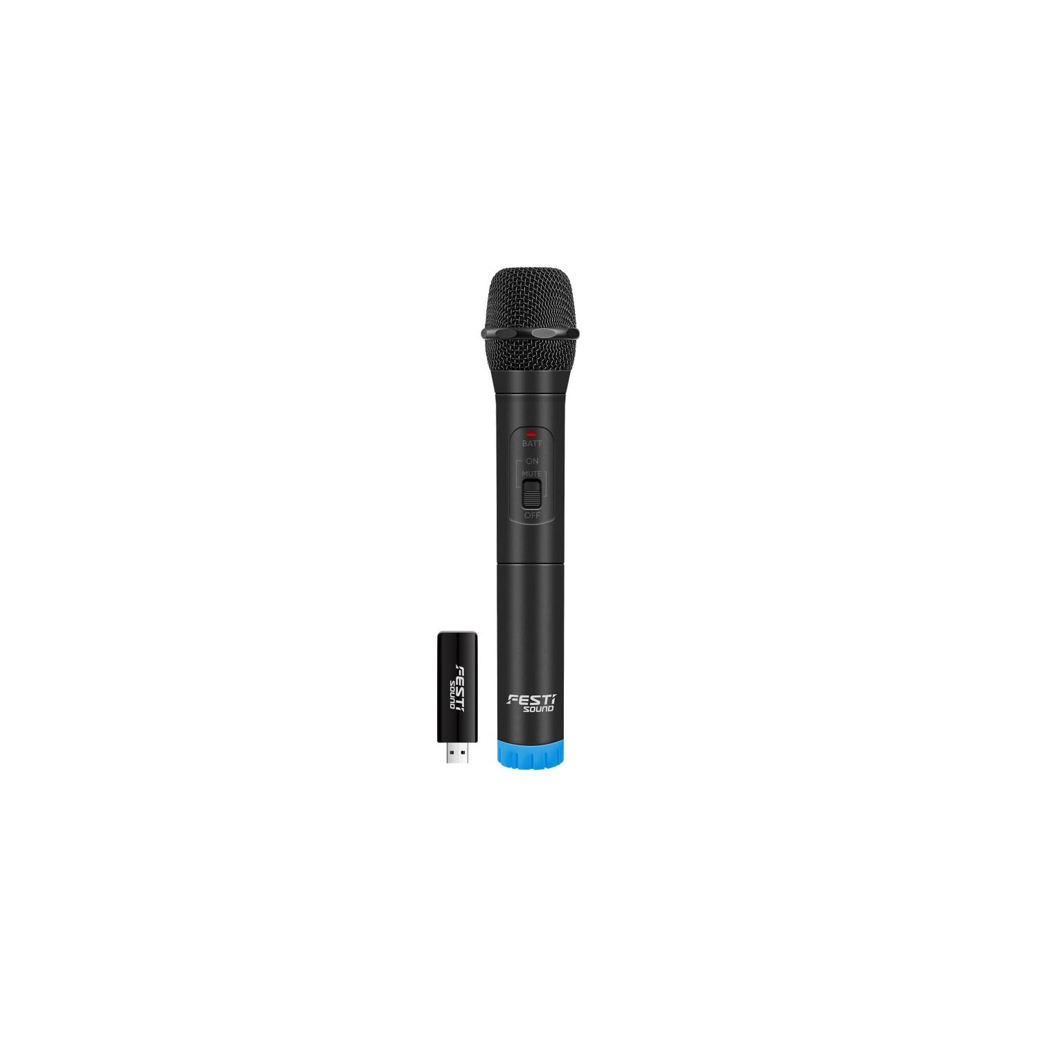Ibiza Sound Enceinte Sono Portable 15" 800W Batterie Bluetooth Karaoké 3 Micros VHF Main Tête, Support Pied
