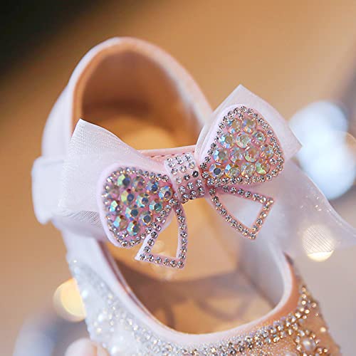 Girl's Dress School Wedding Shoes Glitter Pearls Strap Ballerina Ballet Shoe Toddler Girls Wedding 𝗣a𝐫𝐭y Dress Shoes3