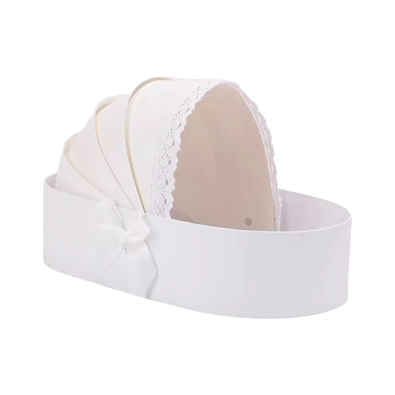Jazuaiao Cradle Shape Flower Basket Baby Showers Empty Hamper Basket Flower Bouquets Box Empty Cardboard Gifts for Wedding Cradle Floral