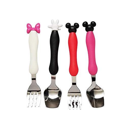Best gift ideas plastic cartoon characters stainless steel spoons and forks set