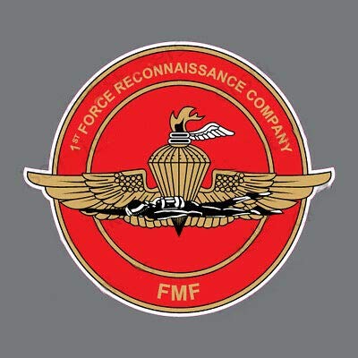 Sticker 1st Force Recon Company FMF Decal United States Army Military for Car Truck Window Laptop Bumper US Flag 4"
