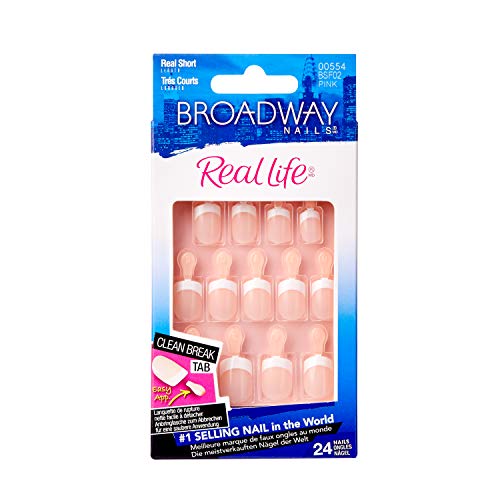 Kiss Broadway Nails Real Life French Nail Kit, 24 Count