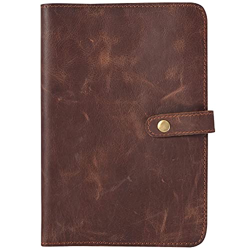 Elizo Leather Notebook Cover Large - Moleskin Cahier Cover - Leather Journal Cover - Planner Cover - Leather Composition Notebook Cover - Refillable Notebook Cover - Leather Bible Cover