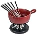 Produktbild KUHN RIKON Käsefondue Set Classic rot· Ø 23 cm, 2.6 Liter Inhalt, ideal für 4-6 Personen, Set enthält 6 Gabeln, einen Pastenbrenner, und ein Rechaud