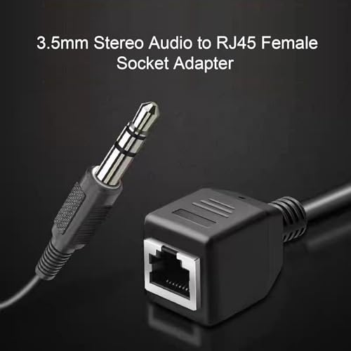 Rallonge stéréo 3,5 mm vers RJ45 pour diffuser la musique du PC vers le salon