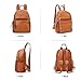 Kattee Genuine Leather Backpack Purse for Women Multi-functional Elegant Daypack Soft Leather Shoulder Bag Shopping Trip, Medium, Brown