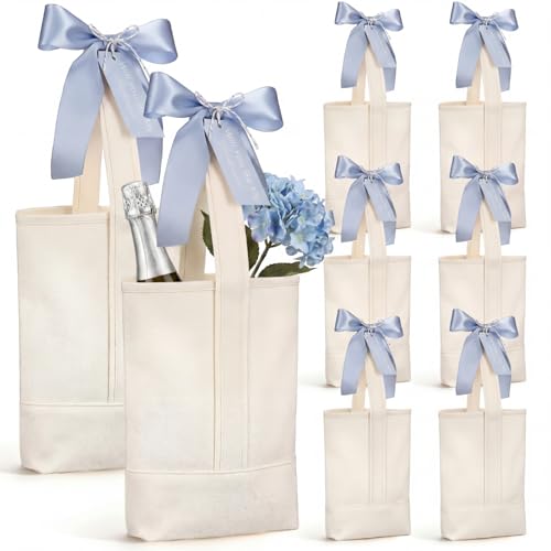 Klyyo Clyro 8 Pcs Bridesmaid Tote Bags Wine Tote Bag,