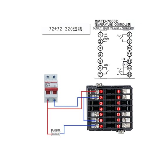 Controlador de temperatura digital 110-240V con entrada multiple KJ PT100 de 30A 4