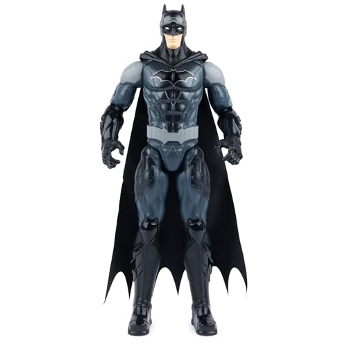 DC COMICS | Batman | Figura Batman en Escala 30 cm con Adornos Originales y Armadura Combact Azul, Capa y 11 Puntos de articulación - Juguetes para niños y niñas a Partir de 3 años