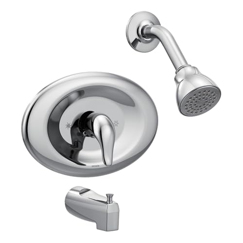 Moen Chateau Chrome Single Handle Posi-Temp Eco-Performance Shower Faucet Set Valve Included L2369EP