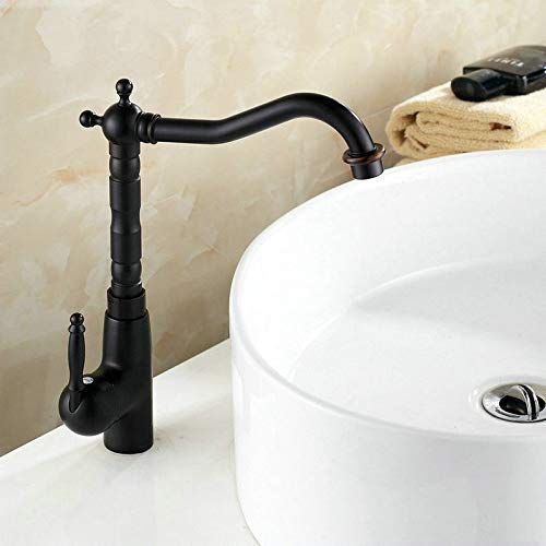 Robinet mitigeur en porcelaine eau chaude et froide avec bec orientable en laiton