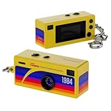 Camara de Fotos Digital Compacta, Maquina Fotografia Digital FHD 1080P, Cámara Pequeña con Tarjeta TF de 32 GB, Llavero Retro con Cámara Fotos Niños (Amarillo)