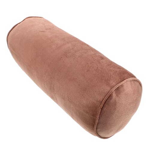 HOLIDYOYO Memory Foam Cylinder Neck Roll Pillow with High Elasticity Foam Fine Stitching Support Cushion for Foot Therapy Beauty Care Bedtime and Yoga Portable Velvet Cover