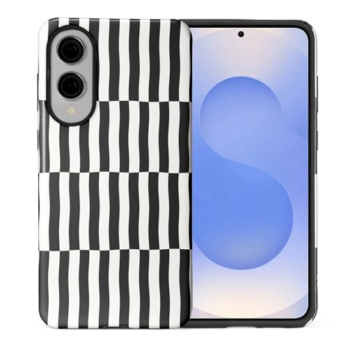 Coque Samsung S25 Edge HL2 rigide silicone évite rayures motif noir blanc