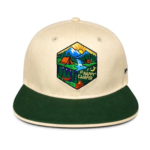 Image of Cotton Cap for Men & Women | Flat Visor Snapback | Unisex Cream