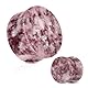 beyoutifulthings Ohr-Plug Moon-Devite Natur-Stein Rosa Lila gemustert Ohr-Piercing Ohr-Schmuck Tunnel Saddle Fit Sattel-Verschluss 16-mm