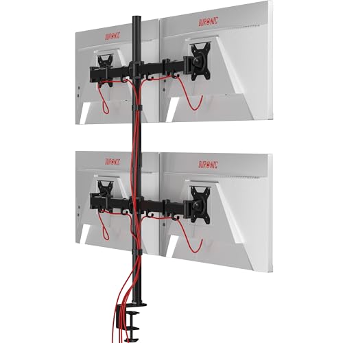 Soporte Duronic DMT254 BK para 4 monitores de 13 a 32 pulgadas y altura de 100 cm