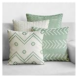 Aomig Fundas de Cojines, 4pcs Square Cubas de Almohadas