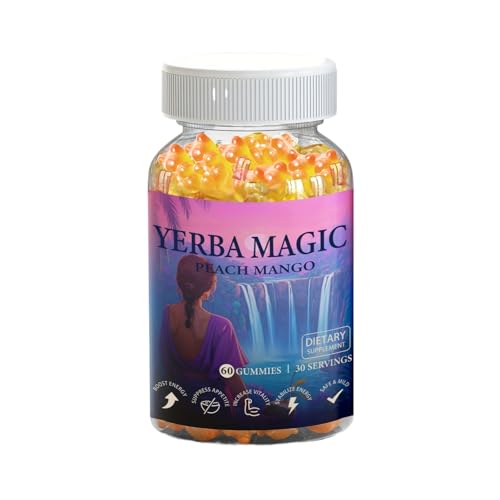 Gummies Yerba Mate boost d'énergie naturelle saveur riche 60 pièces