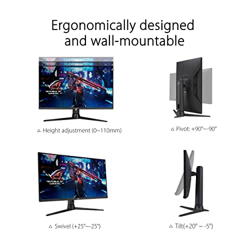 ASUS ROG Strix 27” 1440P Gaming Monitor (XG27AQMR) - 27”, QHD (2560 x 1440), Fast IPS, 300Hz, 1ms, G-SYNC Compatible, FreeSync Premium Pro, Extreme Low Motion Blur Sync, DisplayPort, DisplayHDR 600 - Image 6