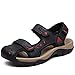 Produktbild Sandalen Herren Outdoor Sport Klettverschluss Trekkingsandalen Leder Strand Wandersandalen rutschfest Sommer Gr.38-48 (Schwarz2030, numeric_44)