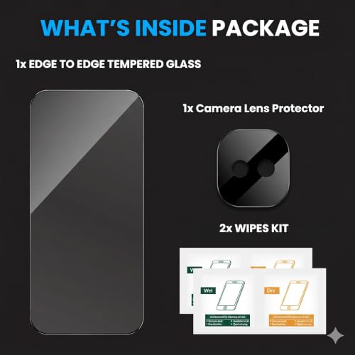 Image of FIRST MART Military-Grade Gorilla Tempered Glass for iQOO 15R With Black Camera Lens Protector & Installation Kit | Edge to Edge Coverage, Case Friendly, Anti-Scratch | Black