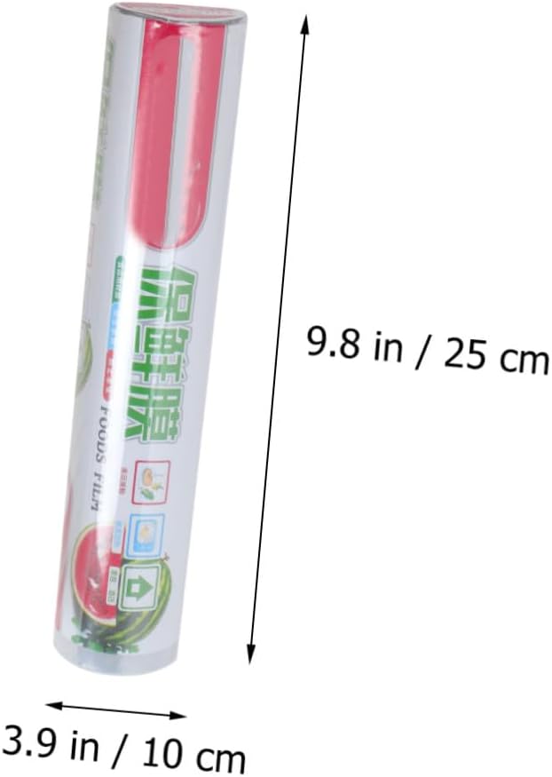 Food Cling Wrap with Cutter 2 Rolls 25cm X 45m Pe Disposable Foodservice Film Roll for Kitchen Food Storage and Preservation