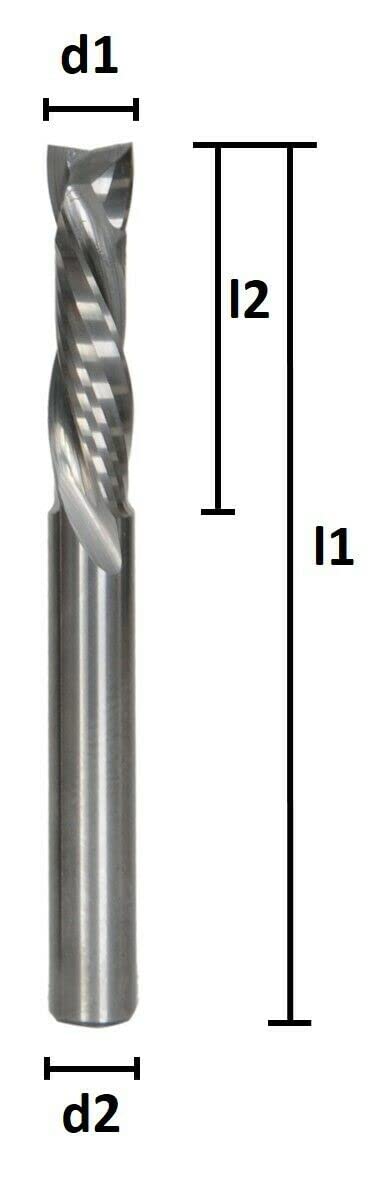 VHM Fräser für Holz, MDF, Z=2+2 Ø 6x22 + 8x24 mm up+down Z2 positiv + Z2 negativ (12 x 35 x 80 - d2=12 mm)