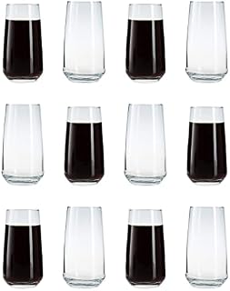 Hiball Clear Glasses. Tall Drinking Water / Juice Glass. ( Set of 12 ) 480 ml.