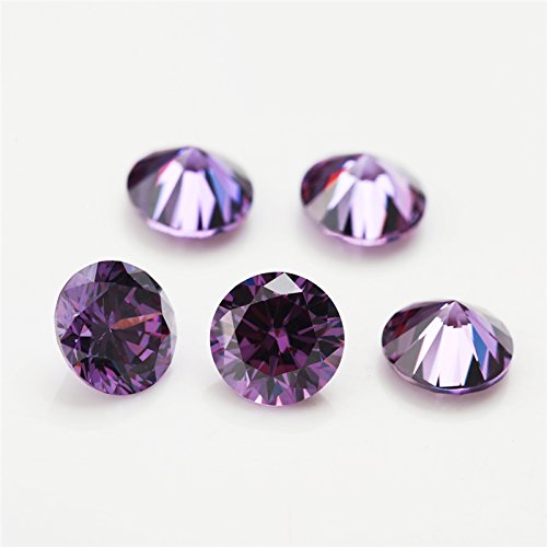 500PCS 3.0mm AAAAA Round Machine Cut Amethyst Loose CZ Stone Cubic Zirconia (3.0mm 500pcs)