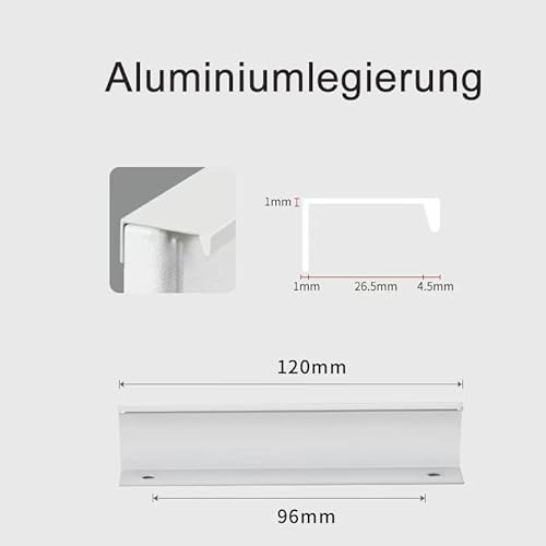 4 maniglie per mobili, maniglie nascoste, in