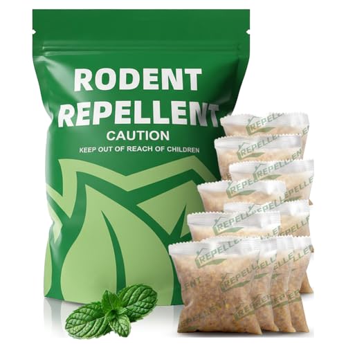 LEBMP Rodent Repellent, Mice Repellent Indoor, Mouse Repellent Pouches, Rat Repellant for Home, Mouse Pouch Deterrent Outdoor, Peppermint Rodent-Repelling Pouch, Keep Mice Away from Camper/Garage-10P