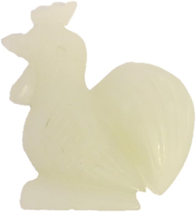 SHANGHAIPAVILION DZ-10 FENG SHUI Green Jade Chinese Zodiac Rooster Figurine