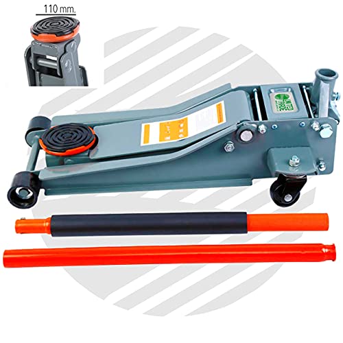 Crick Cric Sollevatore Martinetto Idraulico A Carrello 3 Ton Modello Basso United Trade - 5